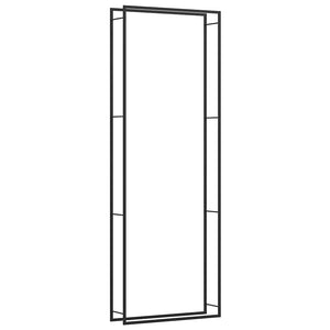 Portalegna Nero Opaco 110x28x312 cm in Acciaio 350312