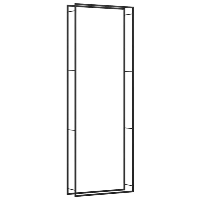 Portalegna Nero Opaco 110x28x312 cm in Acciaio 350312