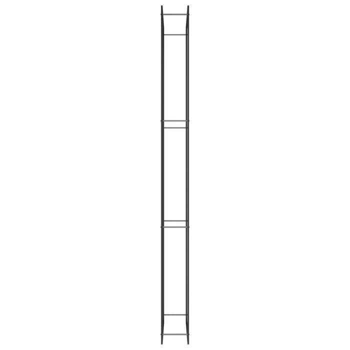 Portalegna opaco 110 x 28 x 312 cm acciaio nero 02_0043747