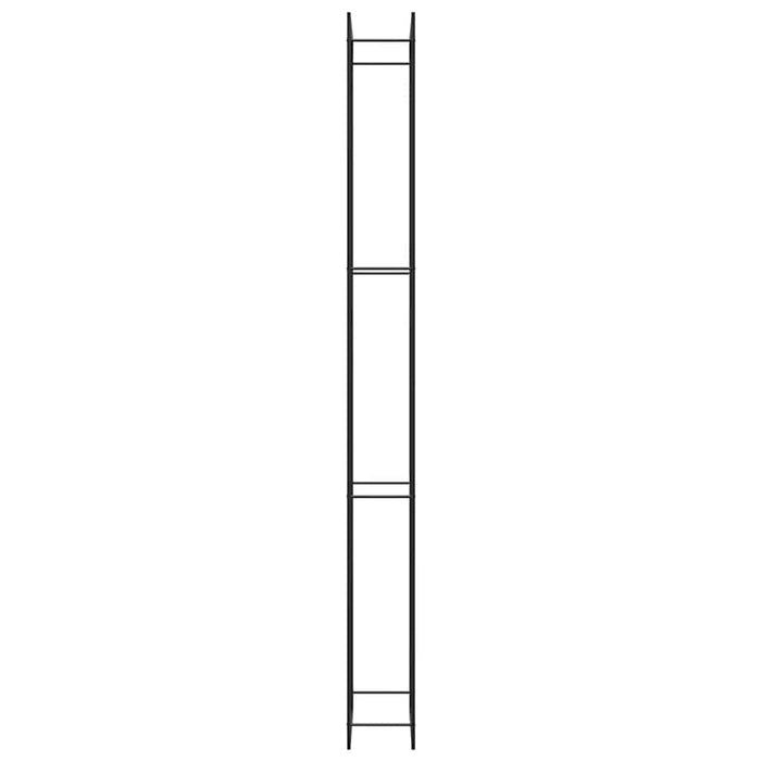 Portalegna Nero Opaco 110x28x312 cm in Acciaio 350312