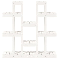 Supporto Piante Bianco 104,5x25x109,5 cm Legno Massello di Pino cod mxl 74437