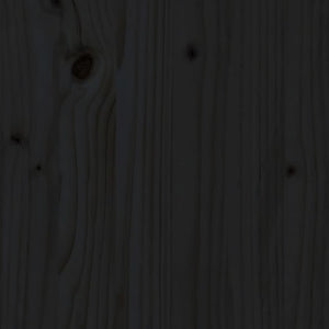 Supporto per Piante Nero 104,5x25x109,5 cm Legno Massello Pino 822096