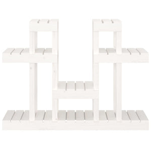 Supporto per Piante Bianco 104,5x25x77,5 cm in Massello di Pino 822098
