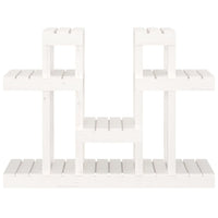 Supporto per Piante Bianco 104,5x25x77,5 cm in Massello di Pino
