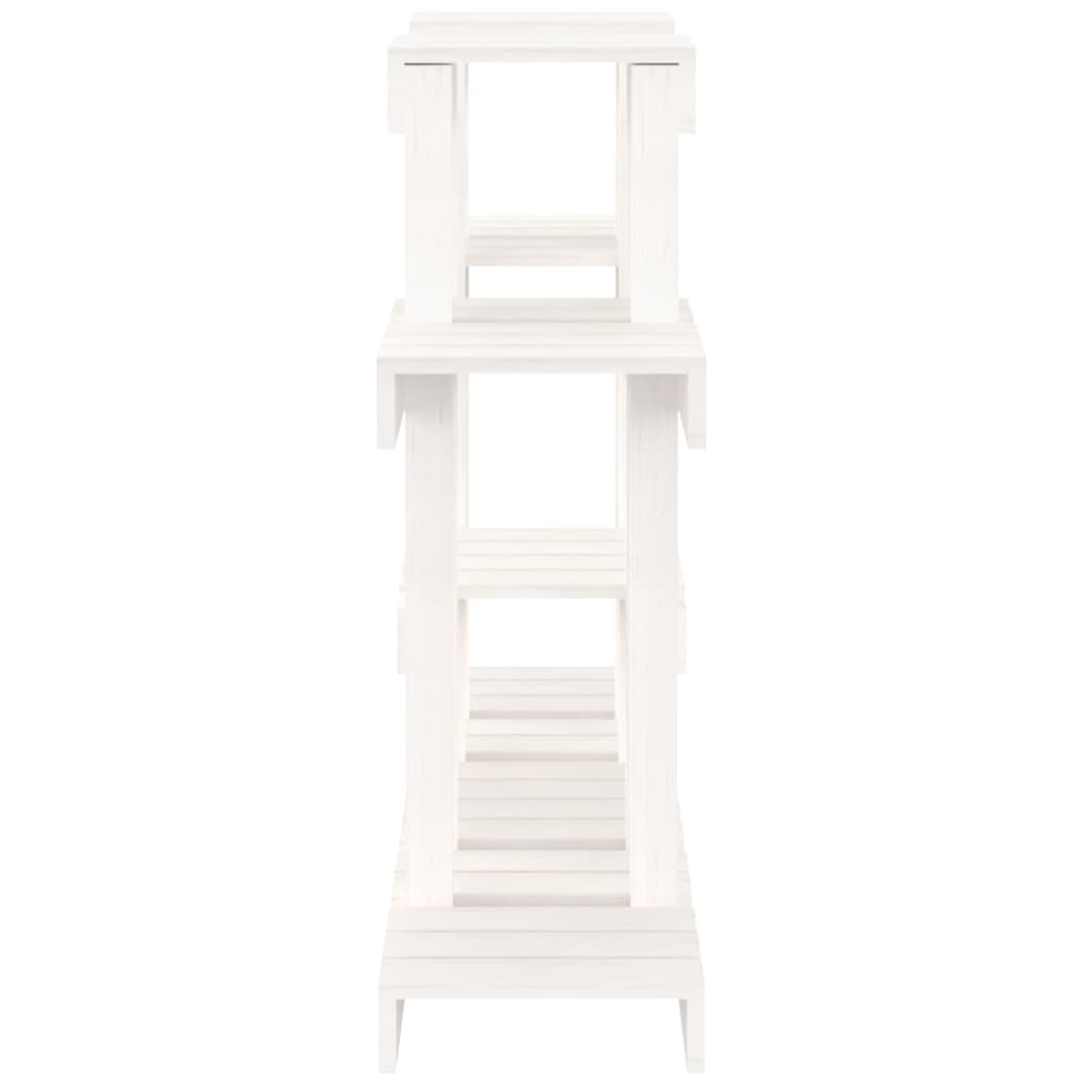 Supporto per Piante Bianco 104,5x25x77,5 cm in Massello di Pino 822098