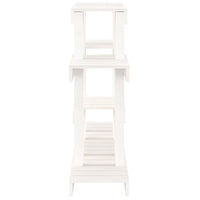 Supporto per Piante Bianco 104,5x25x77,5 cm in Massello di Pino 822098