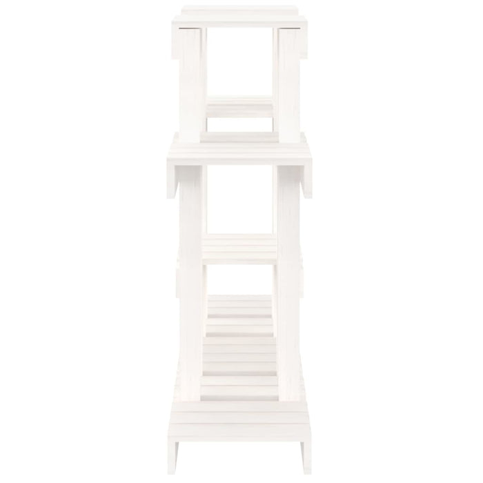Supporto per Piante Bianco 104,5x25x77,5 cm in Massello di Pino 822098