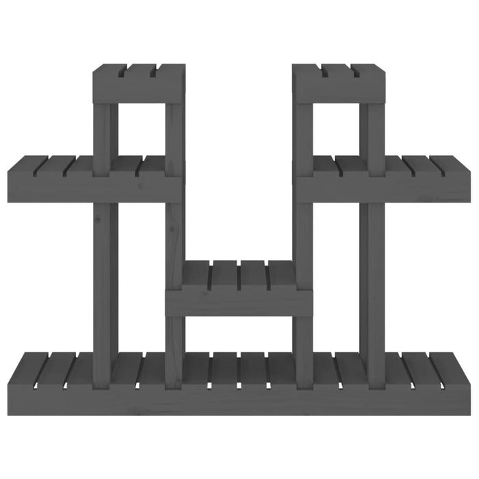 Supporto per Piante Grigio 104,5x25x77,5 cm in Massello di Pino 822099