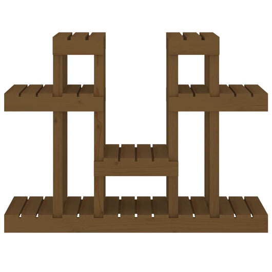 Portavaso portafiori 1045 x 25 x 775 cm in legno massello di pino marrone 02_0045238