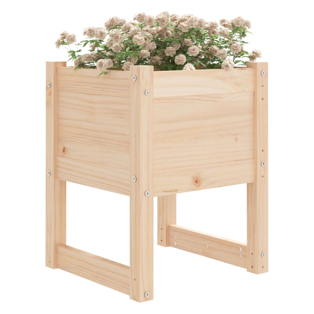 Fioriera-Vaso-Contenitore per Piante 40x40x52,5 cm in Legno Massello di Pino