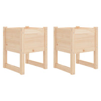 Fioriere 2 pz 40x40x52,5 cm in Legno Massello di Pino