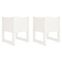 Fioriera rialzata per aiuole fioriere da giardino terrazze set da 2 40 x 40 x 525 cm in legno massello di pino bianco 02_0038961