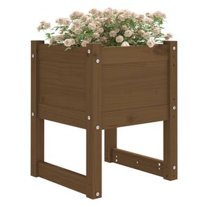 Fioriere 2 pz Ambra 40x40x52,5 cm in Legno Massello di Pino 822114