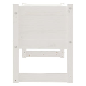 Fioriera Bianca 78x40x52 cm in Legno Massello di Pino