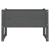 Fioriera Grigio 78x40x52 cm in Legno Massello di Pino 822119