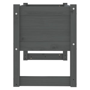 Fioriera Grigio 78x40x52 cm in Legno Massello di Pino 822119