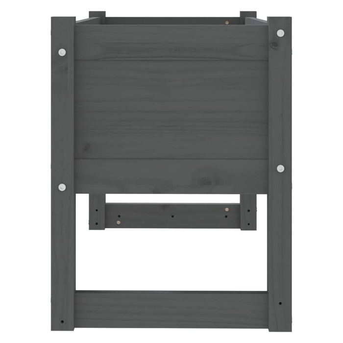 Fioriera Grigio 78x40x52 cm in Legno Massello di Pino 822119