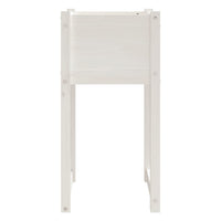 Fioriera Bianca 40x40x81 cm in Legno Massello di Pino 822124
