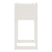 Fioriera Bianca 40x40x81 cm in Legno Massello di Pino 822124