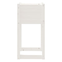 Fioriere 2 pz Bianche 40x40x81 cm in Legno Massello di Pino