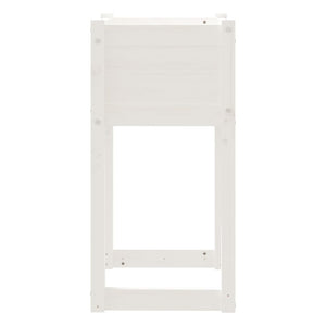 Fioriere 2 pz Bianche 40x40x81 cm in Legno Massello di Pino