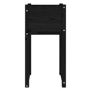 Vaso per fioriera aiuola rialzata piante fiori giardino terrazze set da 2 40 x 40 x 81 cm legno massiccio di pino nero 02_0038973