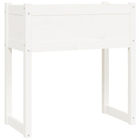 Fioriera Bianca 78x40x81 cm in Legno Massello di Pino