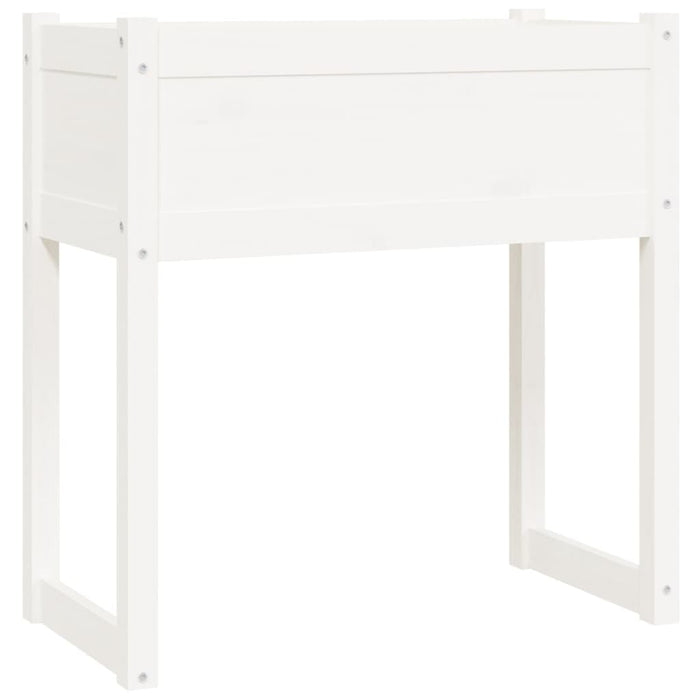 Fioriera Bianca 78x40x81 cm in Legno Massello di Pino 822133