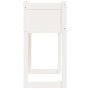 Fioriera Bianca 78x40x81 cm in Legno Massello di Pino