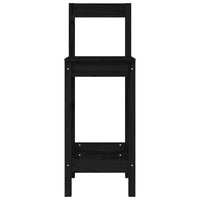 Sedie da Bar 2 pz Nere 40x41,5x112 cm Legno Massello di Pino 822146