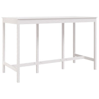 Tavolo da Bar Bianco 180x80x110 cm in Legno Massello di Pino 822163