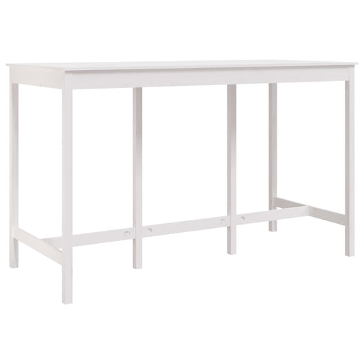 Tavolo da Bar Bianco 180x80x110 cm in Legno Massello di Pino 822163