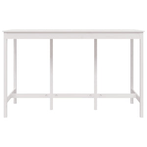 Tavolo da Bar Bianco 180x80x110 cm in Legno Massello di Pino 822163