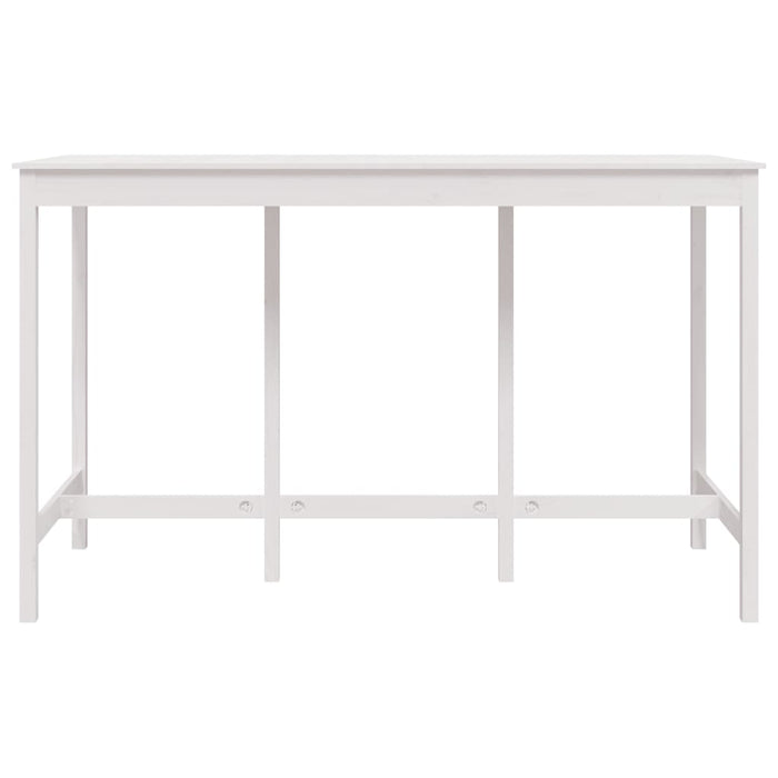 Tavolo da Bar Bianco 180x80x110 cm in Legno Massello di Pino 822163