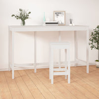 Tavolo da Bar Bianco 180x80x110 cm in Legno Massello di Pino 822163