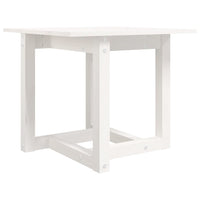 Tavolino da Salotto Bianco 50x50x45 cm Legno Massello di Pino 822173