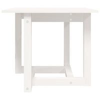 Tavolino da Salotto Bianco 50x50x45 cm Legno Massello di Pino 822173
