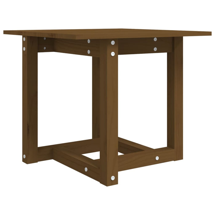 Tavolino da Salotto Ambra 50x50x45 cm in Legno Massello di Pino 822175