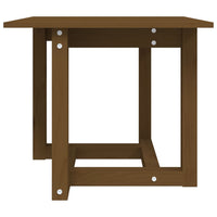 Tavolino da Salotto Ambra 50x50x45 cm in Legno Massello di Pino 822175
