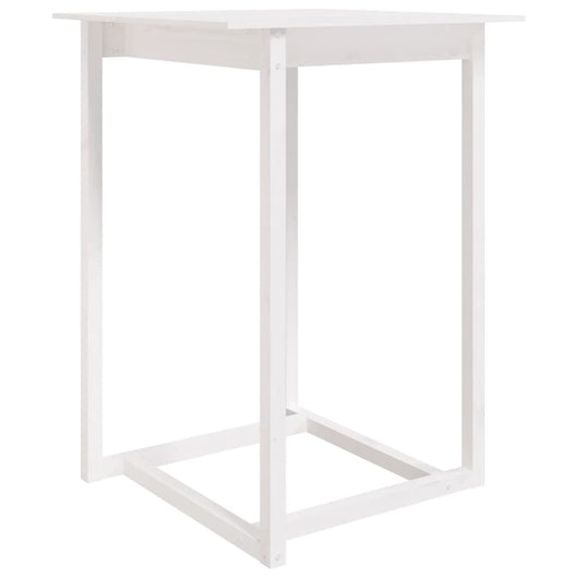 Tavolo da Bar Bianco 80x80x110 cm in Legno Massello di Pino 822183