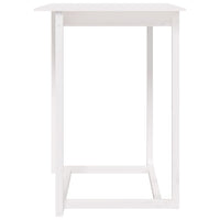 Tavolo da Bar Bianco 80x80x110 cm in Legno Massello di Pino 822183