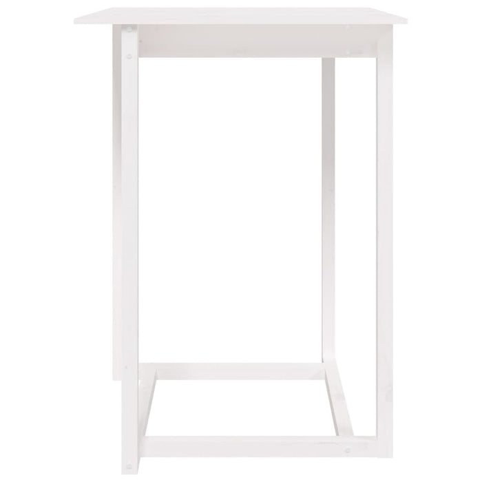 Tavolo da Bar Bianco 80x80x110 cm in Legno Massello di Pino 822183