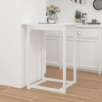 Tavolo da Bar Bianco 80x80x110 cm in Legno Massello di Pino 822183