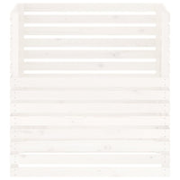 Compostiera Bianca 100x100x102 cm in Legno Massello di Pino