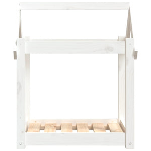 Cuccia per Cani Bianca 61x50x70 cm in Legno Massello di Pino 822198