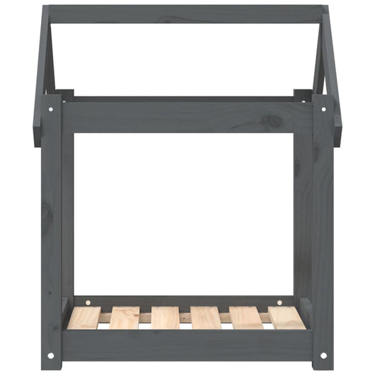 Cuccia per cani comodo divano 61 x 50 x 70 cm in legno massello di pino grigio 02_0042736