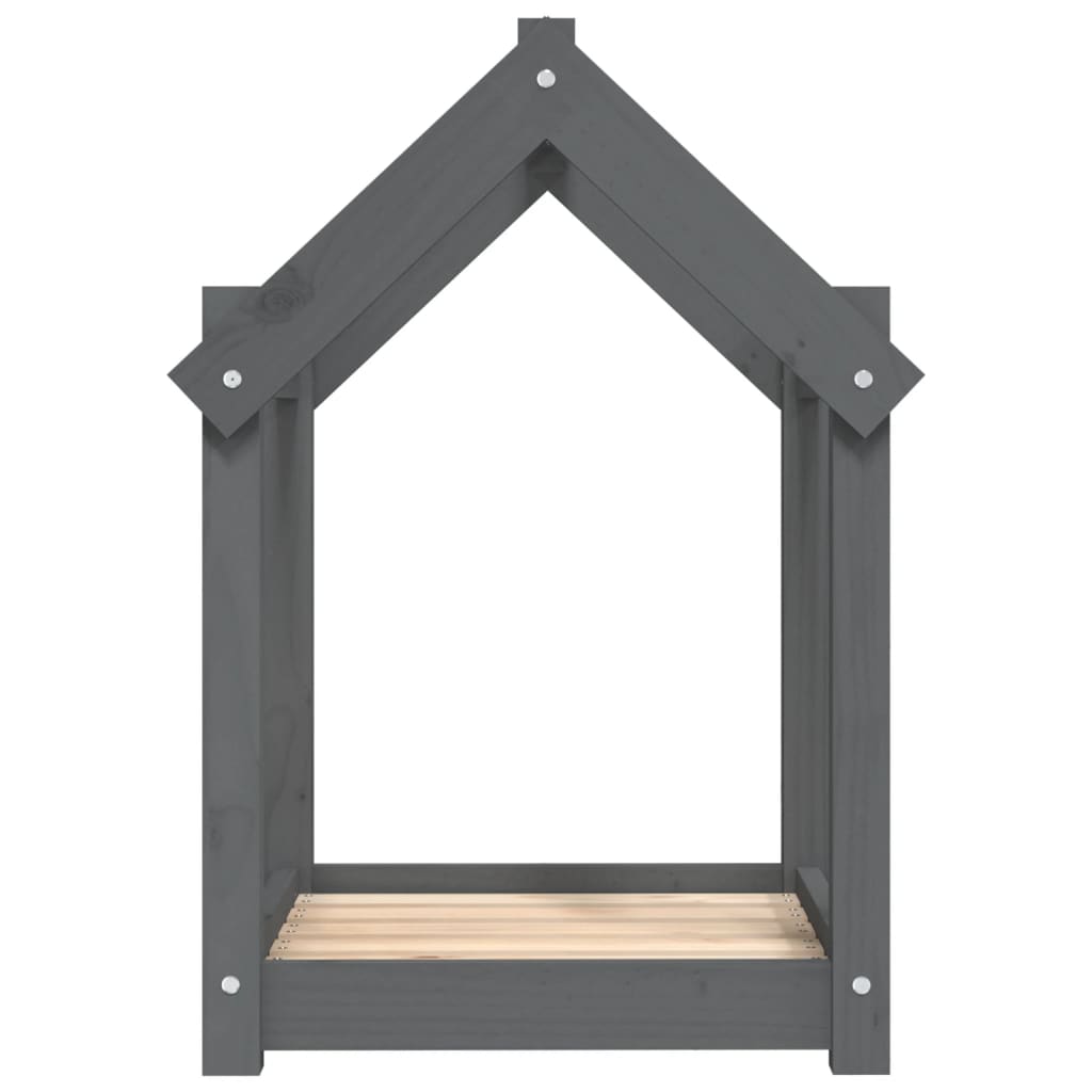 Cuccia per cani comodo divano 61 x 50 x 70 cm in legno massello di pino grigio 02_0042736