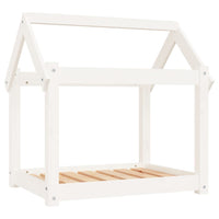 Cuccia per Cani Bianca 71x55x70 cm in Legno Massello di Pino 822203