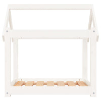 Cuccia per Cani Bianca 71x55x70 cm in Legno Massello di Pino 822203