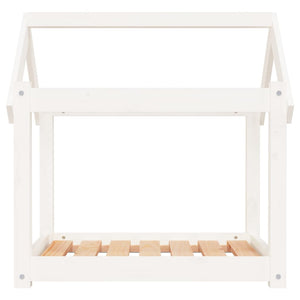 Cuccia per Cani Bianca 71x55x70 cm in Legno Massello di Pino 822203